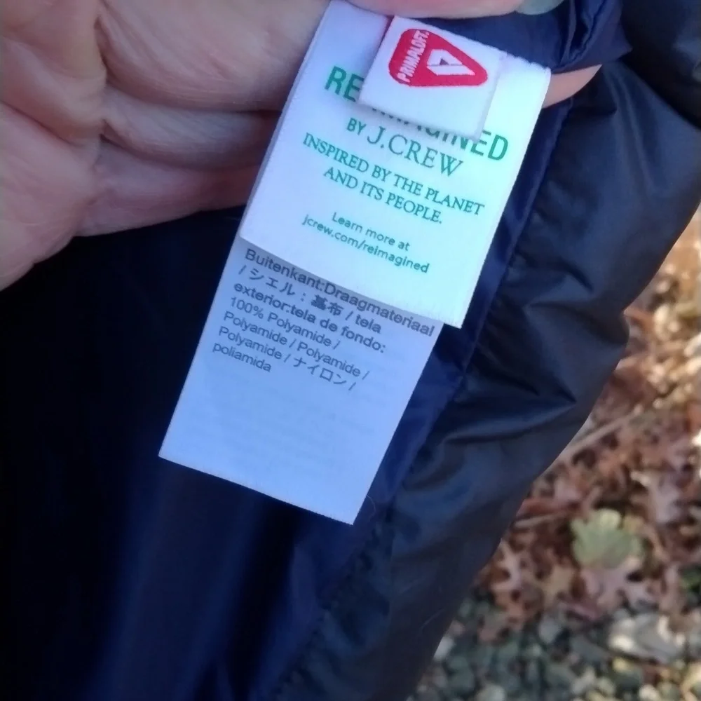 J. Crew Signature Puffer Jacket navy blue size XS